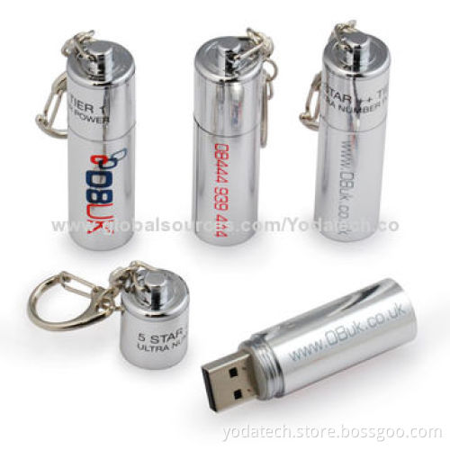 Battery Metal Tube USB Souvenir